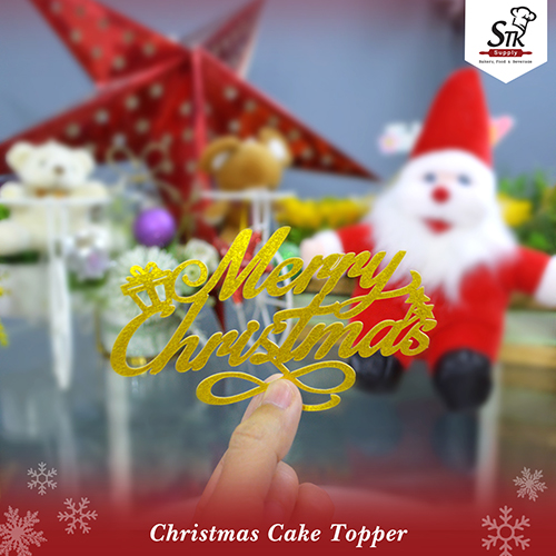MERRY CHRISTMAS CAKE TOPPER (10PCS)SET