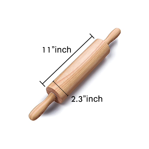 WOODEN ROLLING PIN WITH HANDLE BIG 48.8x27.5x6CM 9008 (1 x 48)