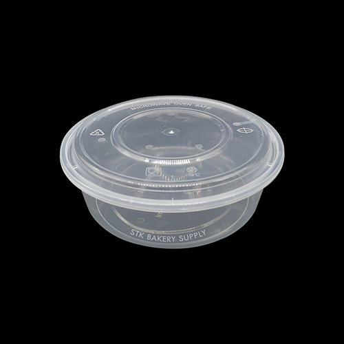 DISPOSABLE PLASTIC ROUNG BOX 9.6x3.2INCH (2500ML) TWC-017 5PCS (1 x 30)