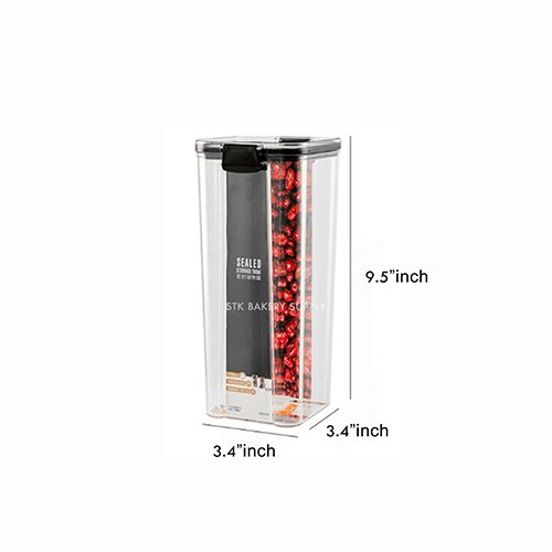 COOKIE BOX SQUARE AIRTIGHT BOX WITH CLICK 1800ML NO 0054