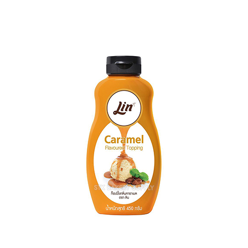 LIN CARAMEL FLAVOUR TOPPING 450G (1 x 12)