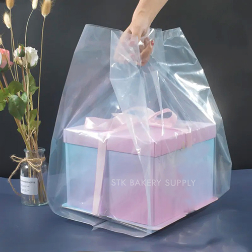 PLASTIC CARRIER BAG 29x38x20CM FB3(20MICRONS) (4&quot;CAKE) (20PCS)