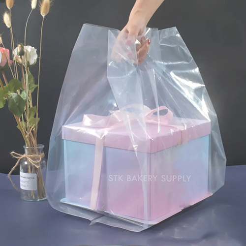 PLASTIC CARRIER BAG 13x4x17INCH (6&quot;CAKE) (20PCS)