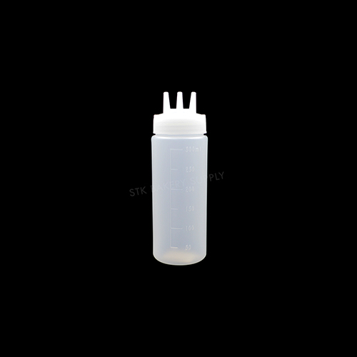 SQUEEZE BOTTLE (3 SPRAY NOZZLES) WHITE (300ML , 12OZ) BHD 043-3 1PC
