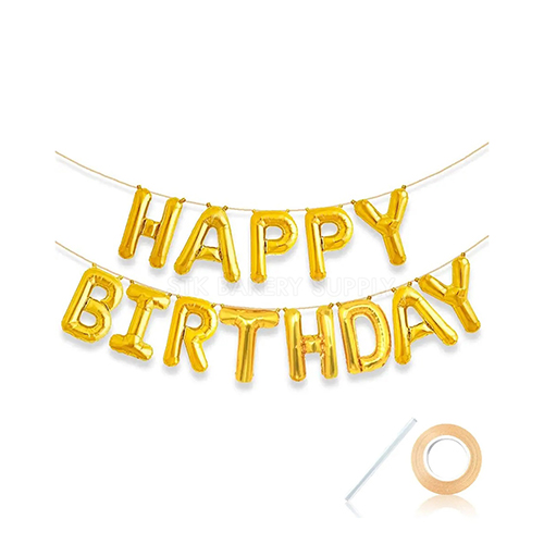 HAPPY BIRTHDAY DECORATION BALLOON 16INCH (13PCS / SET) GOLD , SILVER , RAINBOW