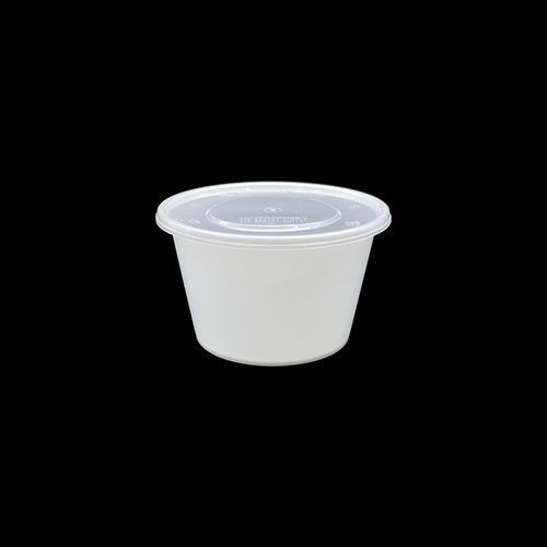 BIO MAT DISPOSABLE BOWL WITH LID 1000ML ,25PCS (7008)