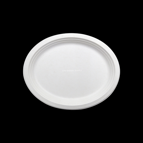 COMPOSTABLE OVAL PLATE 10INCHES, 10PCS (P030)
