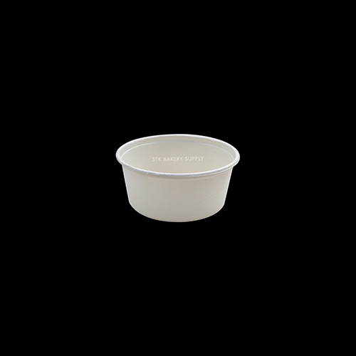 COMPOSTABLE BARRELED BOWL 350ML ,50PCS (L047)