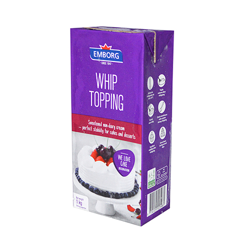 EMBORG WHIP TOPPING CREAM 1LITRE(1x12)