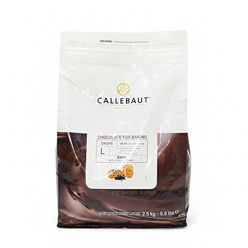 CALLEBAUT DARK CHOCOLATE CHIPS 48.0% 2.5KG (1x8)