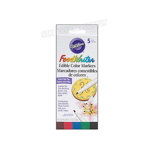 WILTON FOOD WRITER - EXTRA FINE TIP PUNTA FINA 5 COLOR 10G (609-105)