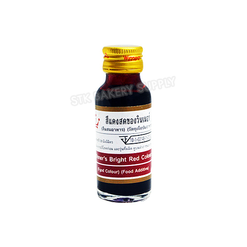 WINNER FOOD COLOR - BRIGHT RED 1 OZ (28 ML)  (1x12)