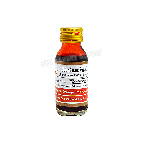 WINNER FOOD COLOR - ORANGE RED 1 OZ (28 ML)  (1x12)