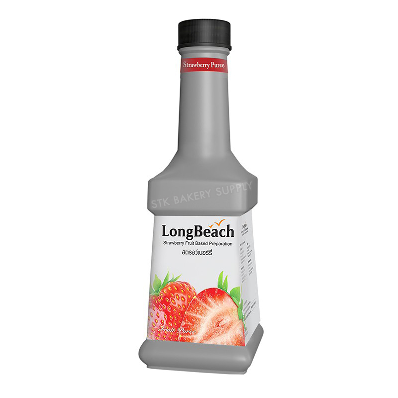 LONG BEACH PUREE STRAWBERRY 900ML (1 x 6)(LB-19-0001)