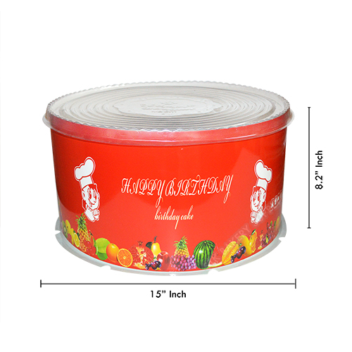 CAKE BOX (WITH RIBBON) ROUND 40CM (CHINA) WS