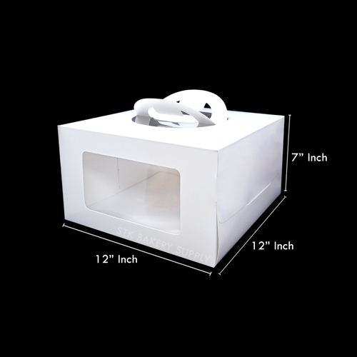 CAKE BOX WITH HANDLE WITH WINDOW (10&quot;CAKE) WS