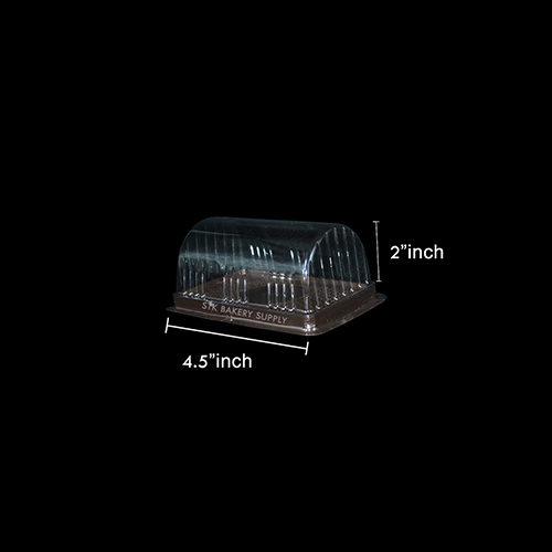 PLASTIC EGG ROLL BOX COFFEE COLOR 13.5x9x6CM B029 (20PCS) (1 x 5)