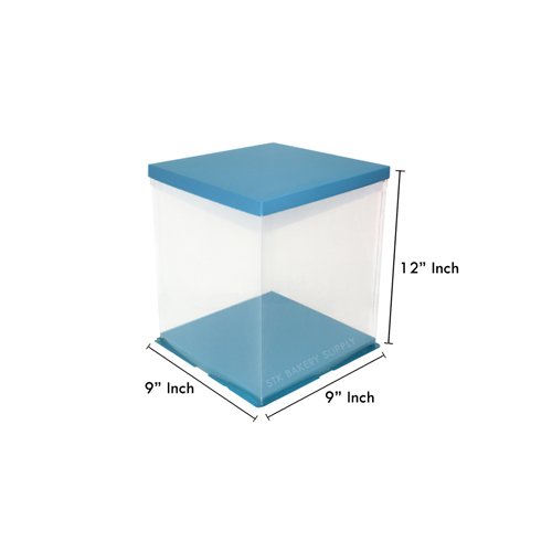 PLASTIC CAKE BOX TRANSPARENT (8&quot; 3LAYER) 25.5x25.5x29.5CM