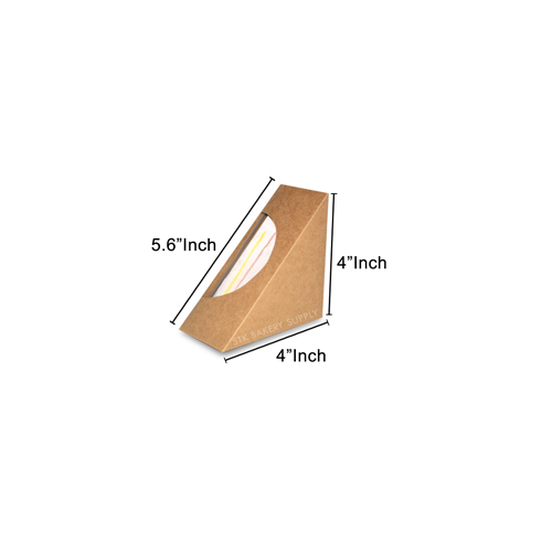 SANDWICH CAKE BOX KRAFT PAPER 145x100x55 MM K(S) (BOX-00008) 1PC (1x300)