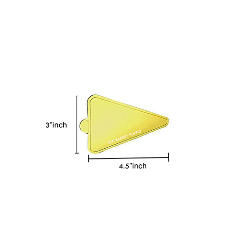 MOUSSE CAKE BASE GOLD TRIANGLE BIG 12.5x7.5CM JK0003 100PCS (1 x 50)