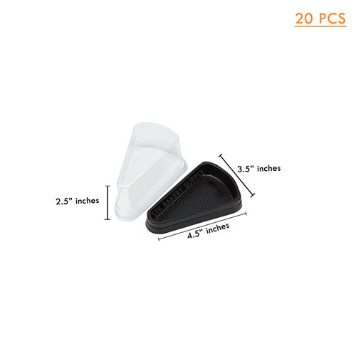 PLASTIC CAKE SLICE CUP TRIANGLE B035/A03 ,140x103 x75 (20PCS) (1 X 120)