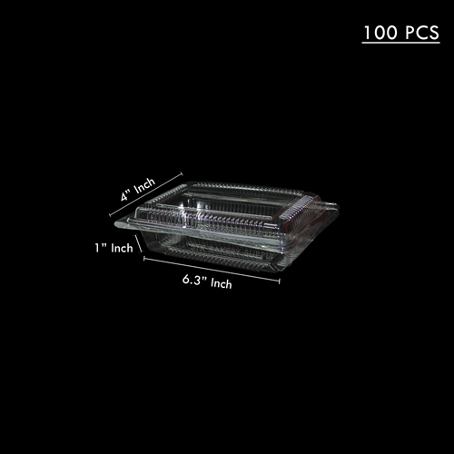PLASTIC PACKING CAKE BOX H12 (RECTANGLE) 100PCS (1 x 2400)