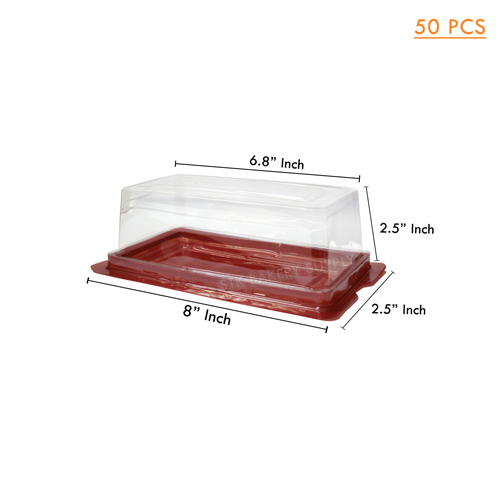 PLASTIC PACKING CAKE BOX BROWN LPM 23 50PCS (1 x 300)