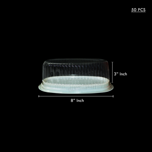 PLASTIC CHEESE CAKE BOX H6A 50PCS (1 x 400)