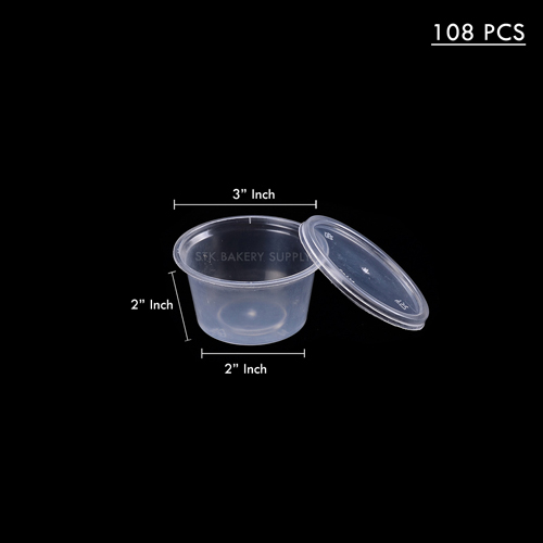 PLASTIC PUDDING CUP ROUND WITH LIP (TW-006) 150ML 100~108PCS