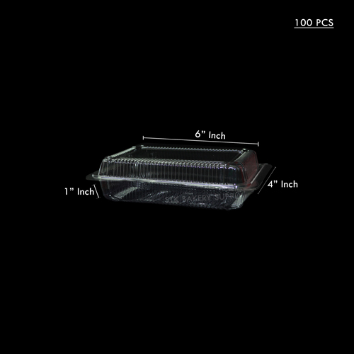 PLASTIC RECTANCULAR BOX TRANSPARENT 20X13CM M3A 100PCS (1 x 2500 )