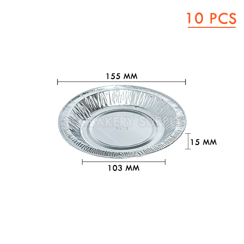  ALUMINIUM CUP-ROUND WITH LID-SS-3013-155 x 103 x 15 mm-160ml-10 pcs ( 1 x 35 ) WS 