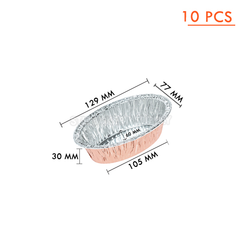 ALUMINIUM CUP-OVAL ROSE GOLD WITH LID-(0274-1)SS-6002-(77x129)x(60x105)x30mm-150ml-10 pcs(1 x 48) WS