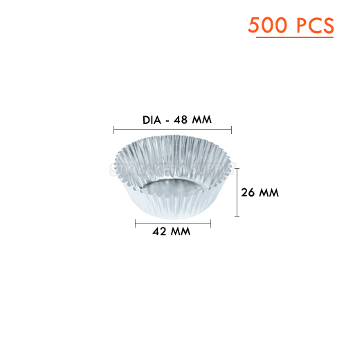 ALUMINIUM CUP CAKE CUP- MEDIUM-(0001-6)SS-2816-500PCS ( 1x21) WS