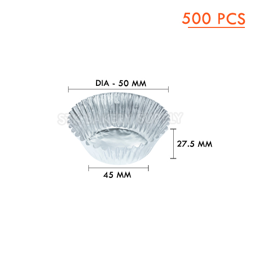 ALUMINIUM CUP CAKE CUP- LARGE- (0004-2) SS-3217-500PCS( 1 x 18 ) WS