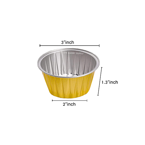 ALUMINIUM CUP - ROUND GOLD 42 x 40 x 33cm (14081) 150PCS (1 X 20)