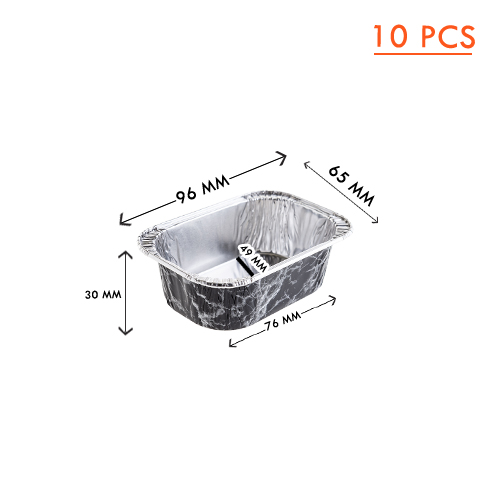 ALUMINIUM CUP - SQUARE WITH LID SS-4003 MARBLEBLACK (65*96)(49*76) (10PCS)100ML (1x65)