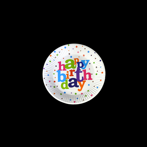 HAPPY BIRTHDAY CAKE PLATE 185X140 (ROUND) 10PCS (1X300)