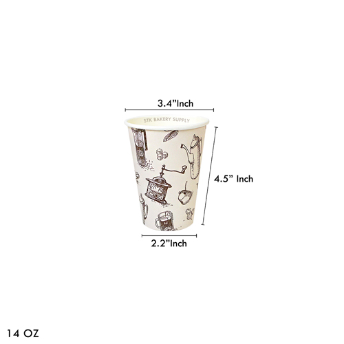 COFFEE PAPER CUP 14 OZ (14c-01) 50PCS (1x20)