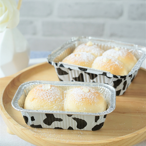ALUMINIUM CUP - COW DESING RECTANGULAR WITH LID (1085-1)SS-4032 (85*135*100)X35MM 10PCS (1x36)