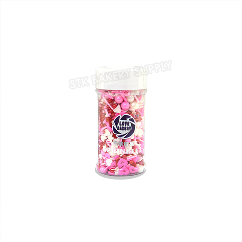 LOVE BAKERY CAKE DECORATION SPRINKLE PEARL BALL,FLOWER, HEART & FISHTAIL 85G