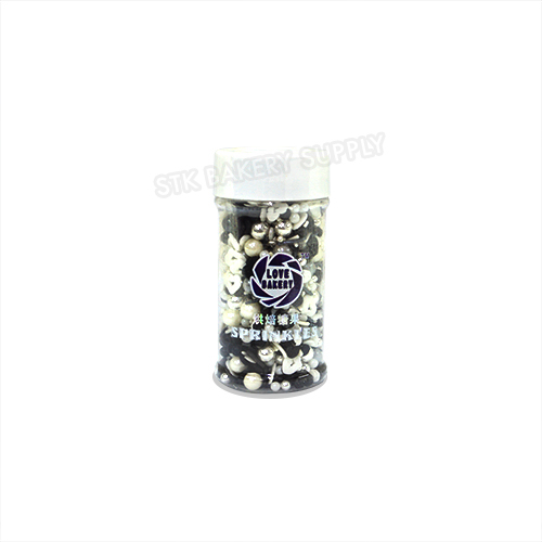 LOVE BAKERY CAKE DECORATION SPRINKLE PEARL BALL,FLOWER, HEART & STAR 85G