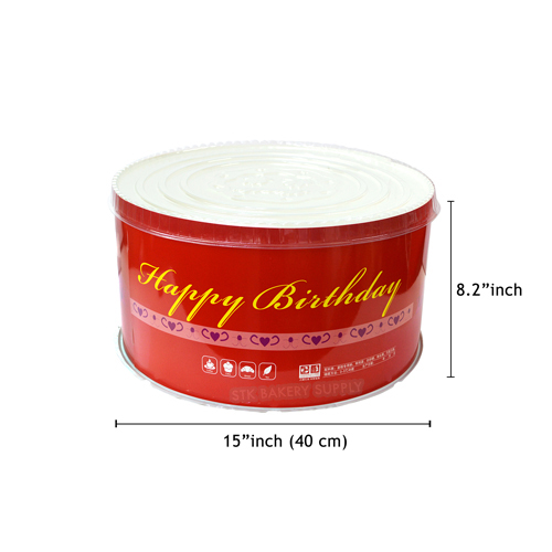 CAKE BOX (WITH RIBBON) ROUND - 40CM (CHINA)