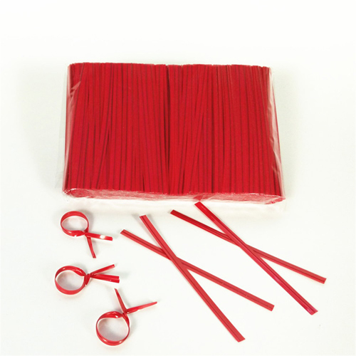 TWIST TIE GOLD, SILVER,RED 8CM, TC7045