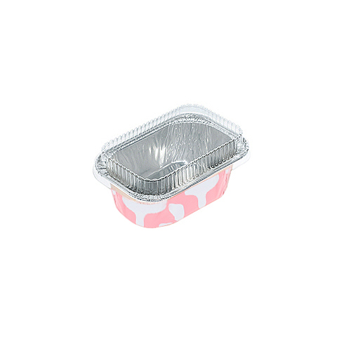 ALUMINIUM CUP - COW DESING RECTANGULAR WITH LID (1062-1)SS-4003(65*96)X(49*76)X30MM 10PCS (1X65)
