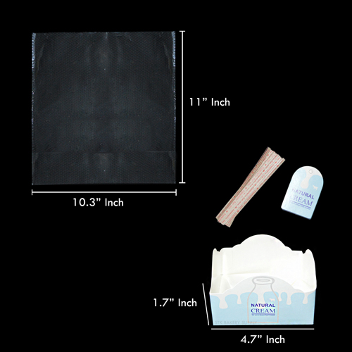 BREAD TRAY WITH PLASTIC BAG 12*12*7CM YJ2028-4 (20PCS)