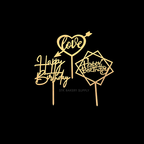 ONE ARROW THROUGH HEART/HAPPY BIRTHDAY CAKE TOPPER 206028