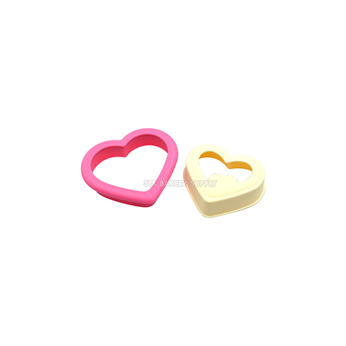 SILICON HEART SHAPE MOULD 11.2x12.2x2.3CM TC9109