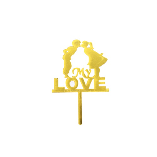 WEDDING/MR&MRS/MY LOVE DESIGN CAKE TOPPER 1PC (19)