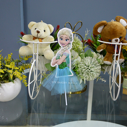 PRINCESS DESIGN CAKE TOPPER BIG 1PC