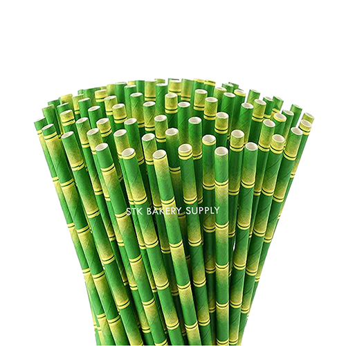 PAPER STRAW PIPE(WHITE,BLACK,BAMBOO COLOUR)6*197MM 100PCS